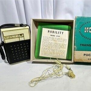 Vintage Rare Nobility Transistor Radio Model 670P – Classic Retro AM Radio